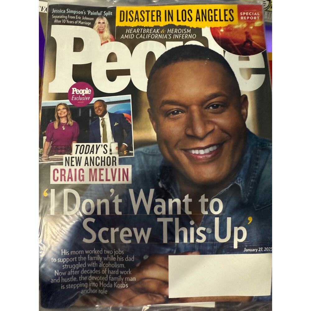 PEOPLE MAGAZINE 1/27/25 - Craig Melvin, Disaster in Los Angeles Jessica Simpson